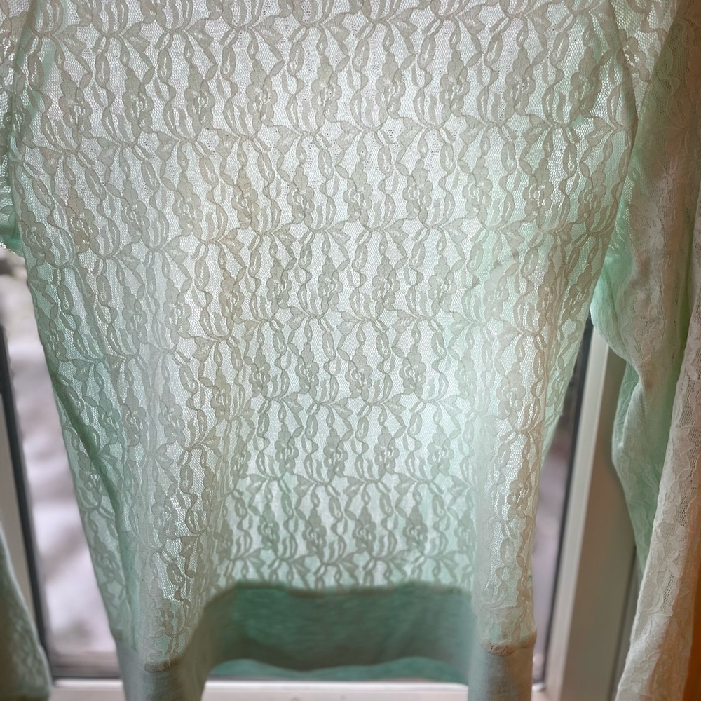 Victoria Secret PINK light blue lace top - Picture 8 of 8